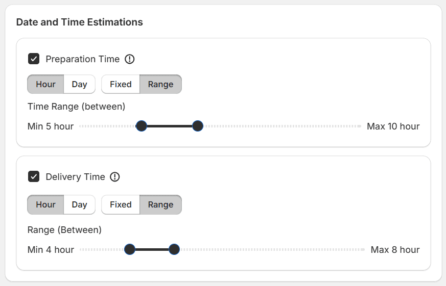 Estimated Date and Time