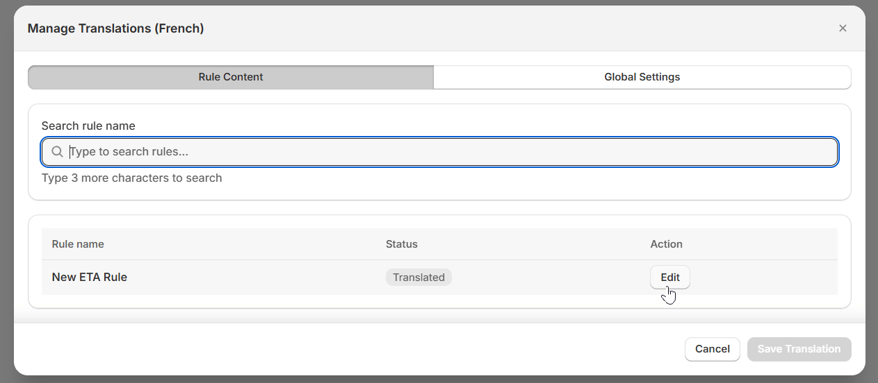 WowETA Translation Rule